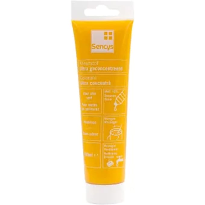 Sencys Verfkleurstof Heldergeel 100ml