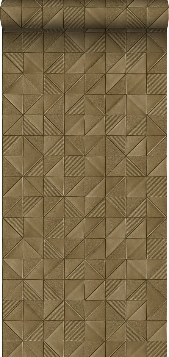 ESTAhome behang grafisch 3D motief bronze - 50 x 900 cm - 139326