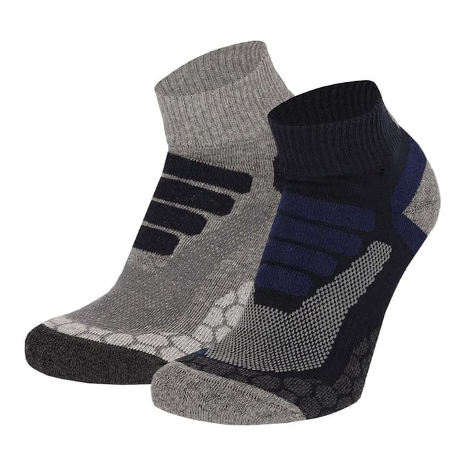 Lage wandelsokken uniseks - 2-Paar - Blauw / 39/42
