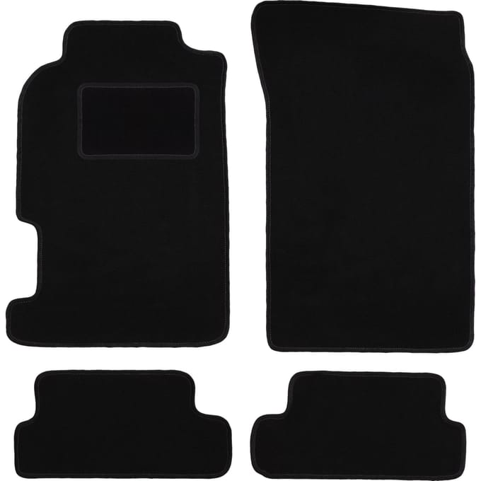 Zwarte velours vloermatten voor: Honda Prelude V coupé (1996-2001)