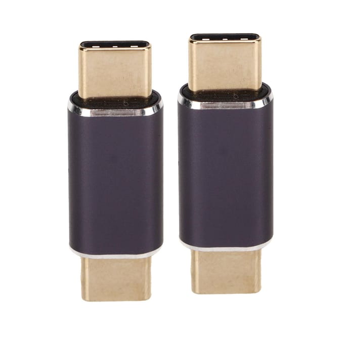 2 stuks Type C Mannelijk naar Type C Mannelijk Adapter 40Gbps 100W Rechte Mini USB C Adapter voor Laptop