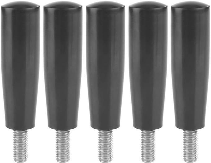 EGoods - Bakeliet draad frezen handvat, set van 5 stuks, M8 * 63, zwart met hardware handvat.
