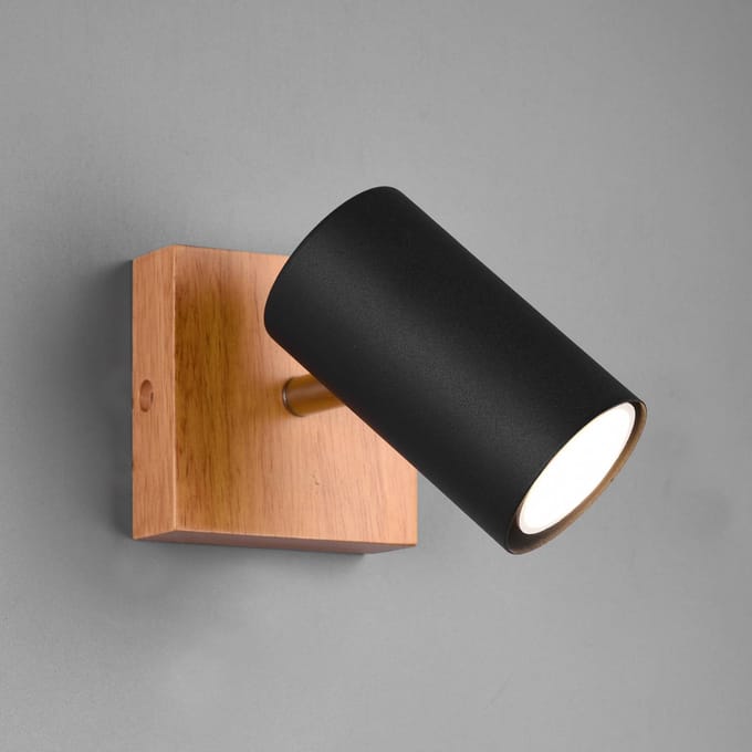 Trio Lighting Marley wandspot, mat zwart