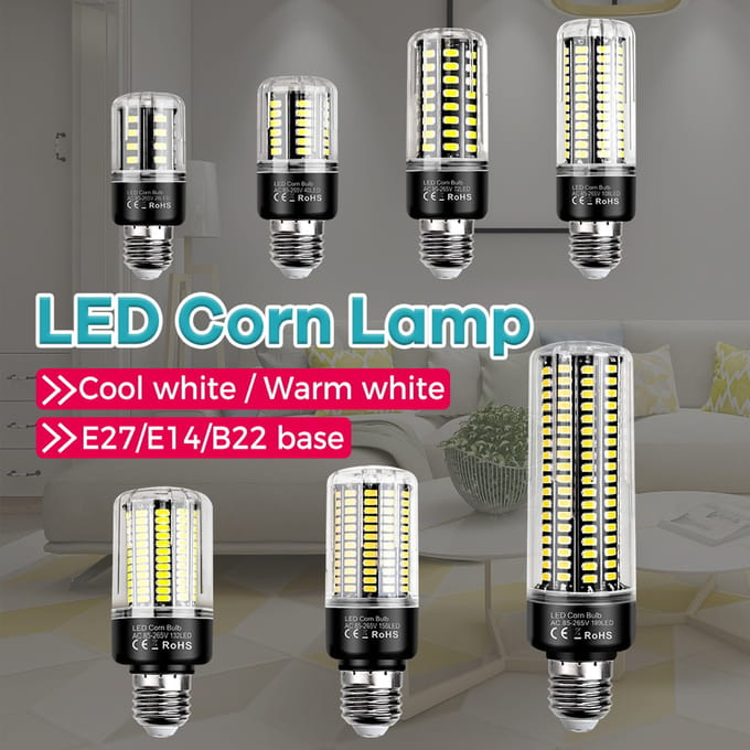 Maïslamp 220V Daglicht 189Leds E27/E26 Downlight Inbouwlamp E14 Kaarslamp 20W Kroonluchter Rechte Bollen Buisvormige 110V