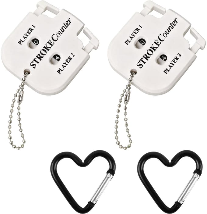 Dailygoods - Set van 2 Golfresultatentellers met Karabijnhaak