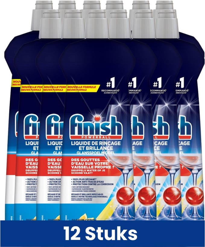 Finish Glansspoel Lemon 800ml - 12 Stuks - Voordeelverpakking