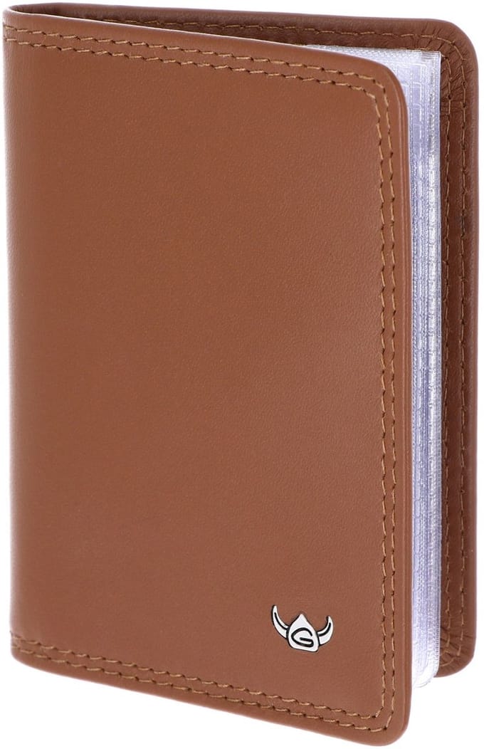 Golden Head Leren kaarthoes Polo RFID Protect Kartenetui 4431 Cognac bruine