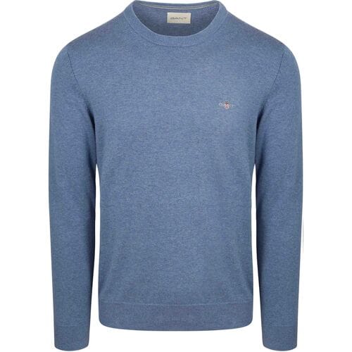 Gant Pullover Melange Blauw - Maat XXL - Heren - Pullovers
