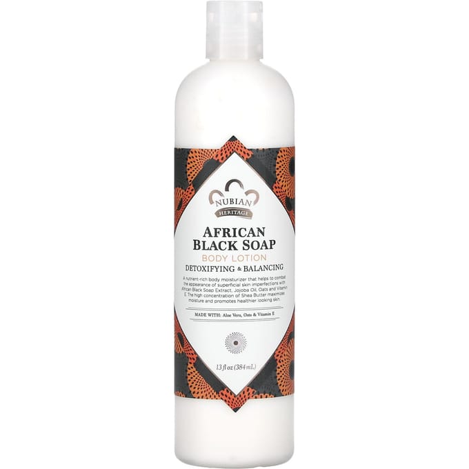 Nubian Heritage, Body Lotion, African Black Soap, 13 fl oz (384 ml) white