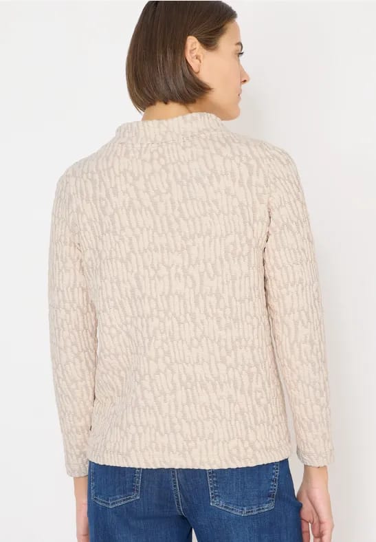 Jacquard Funnel Hals Shirt