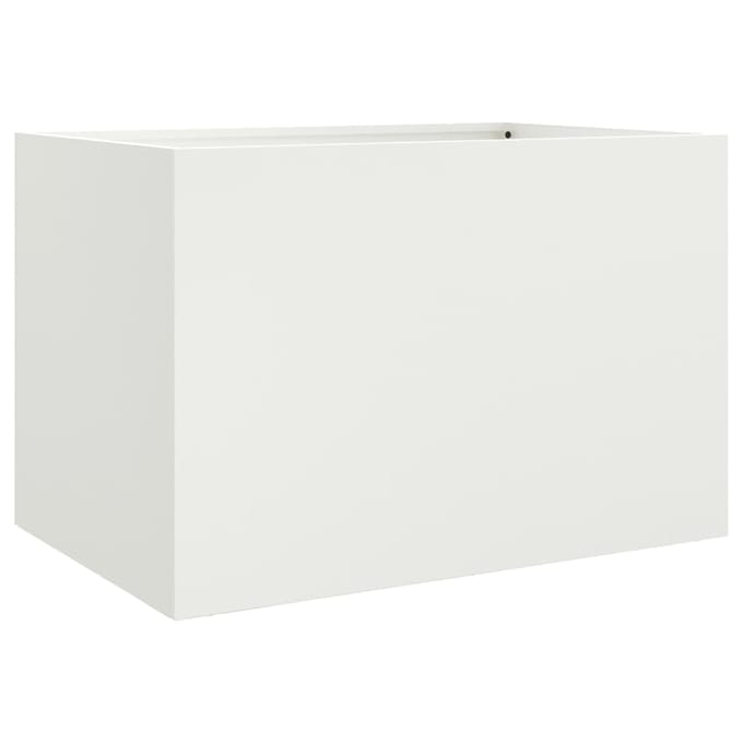 vidaXL - Plantenbak - 62x47x46 - cm - staal - wit