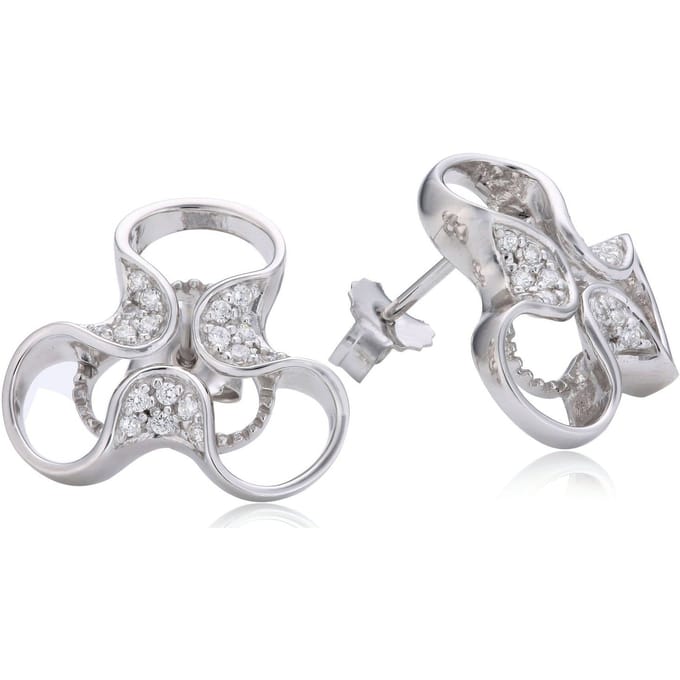Orphelia Dames 925 Sterling Zilveren Stud Oorbellen - Zilver ZO-5033