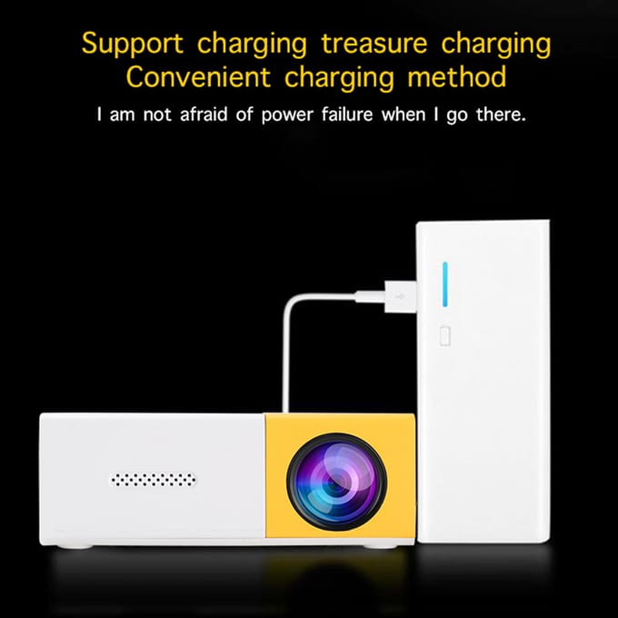 Mini LED Projector Ondersteunt 720P / 1080P Draagbare Videoprojector met Ingebouwde Luidspreker & Afstandsbediening EU Plug