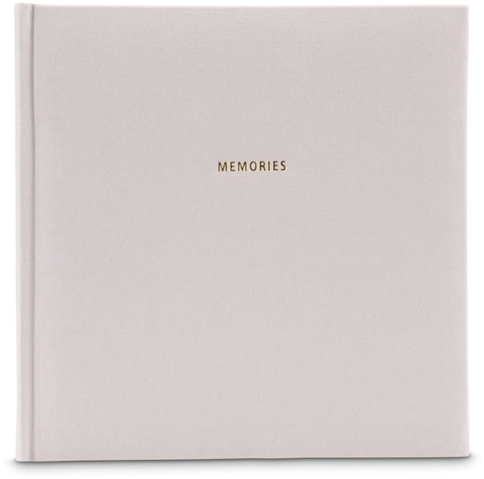 Album XL Memories, 30x30 cm, 50 zwarte pagina's, grijs