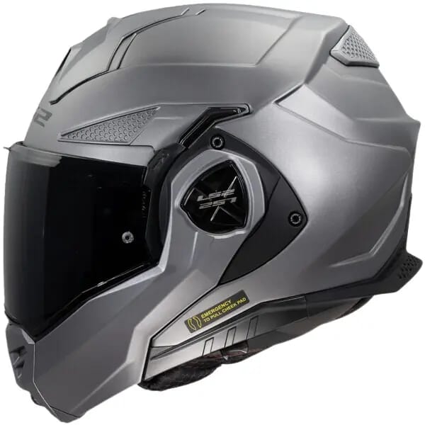 LS2 FF901 Advant X Solid Mat Titanium Systeemhelm - Maat L - Helm