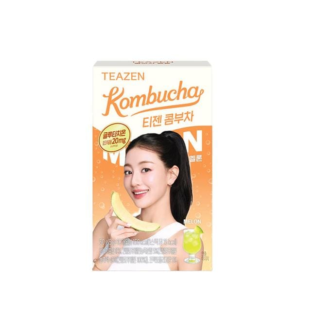 TEAZEN Kombucha Melon Glutathion 30 Bâtonnets, Prune Alpha-CD 30 Bâtonnets (12 options) #Melon Glutathione 10 Sticks x 1pcs beige