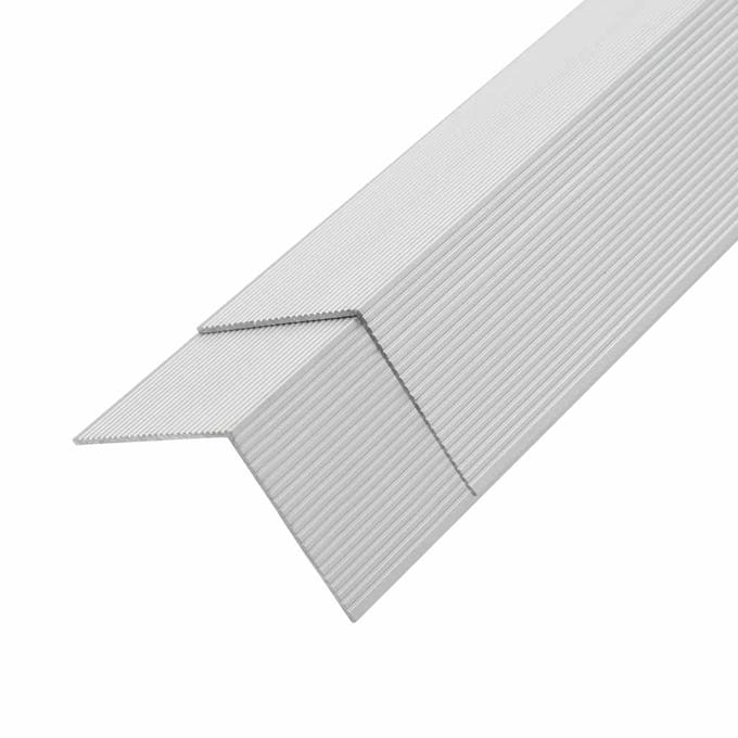 vidaXL - 5 - st - Terras - hoekplinten - 170 - cm - aluminium - zilverkleurig