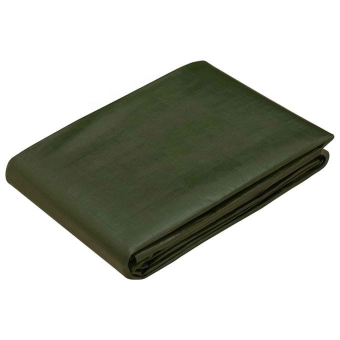 vidaXL - Zeil - met - Oogjes - Groen - 3 - x - 5 - m - 260 - gsm - PE
