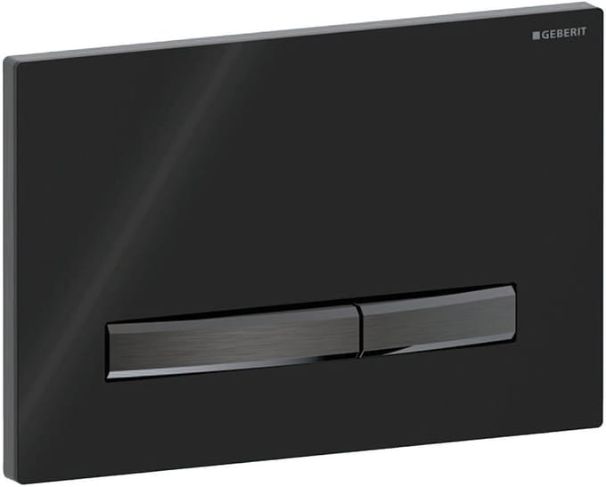 Geberit Sigma50 bedieningsplaat - 2-toets spoeling - vierkant - zwart chroom