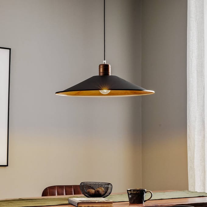 Nowodvorski Lighting Hanglamp Garret I in donkerbruin/koper Ø 50 cm