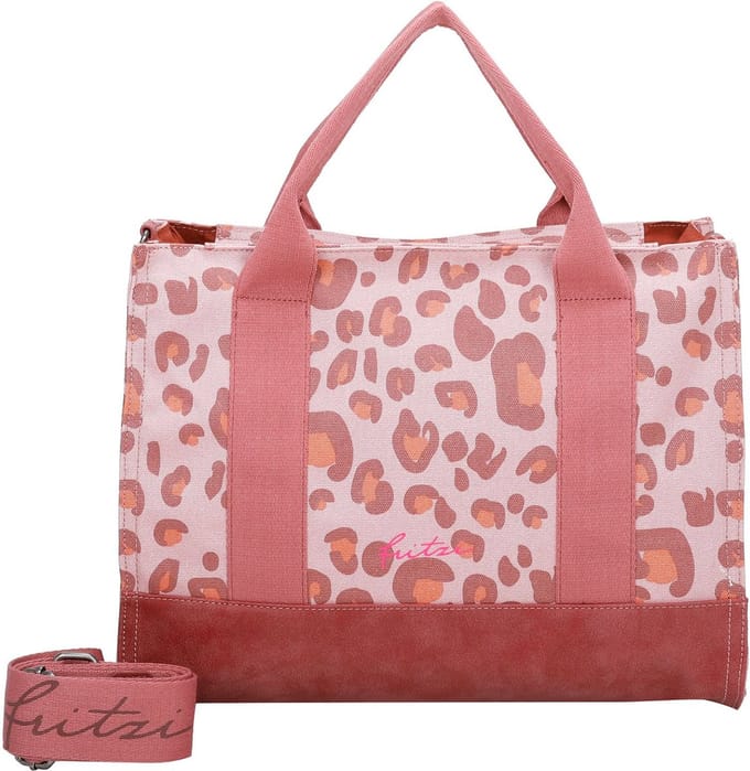 Fritzi aus Preußen Schoudertas Canvas Tote Bag Leo Brick Roze