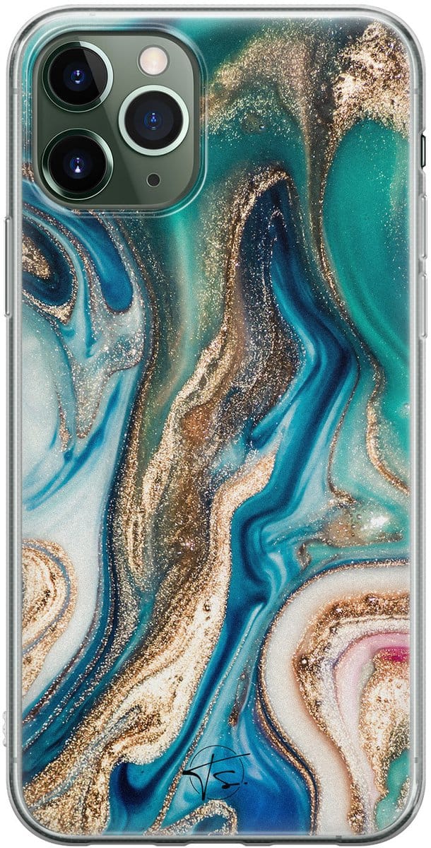 Hoesje geschikt voor iPhone 11 Pro - Magic marble - Soft Case - TPU - Marmer - Multi - Mooie Telefoonhoesjes