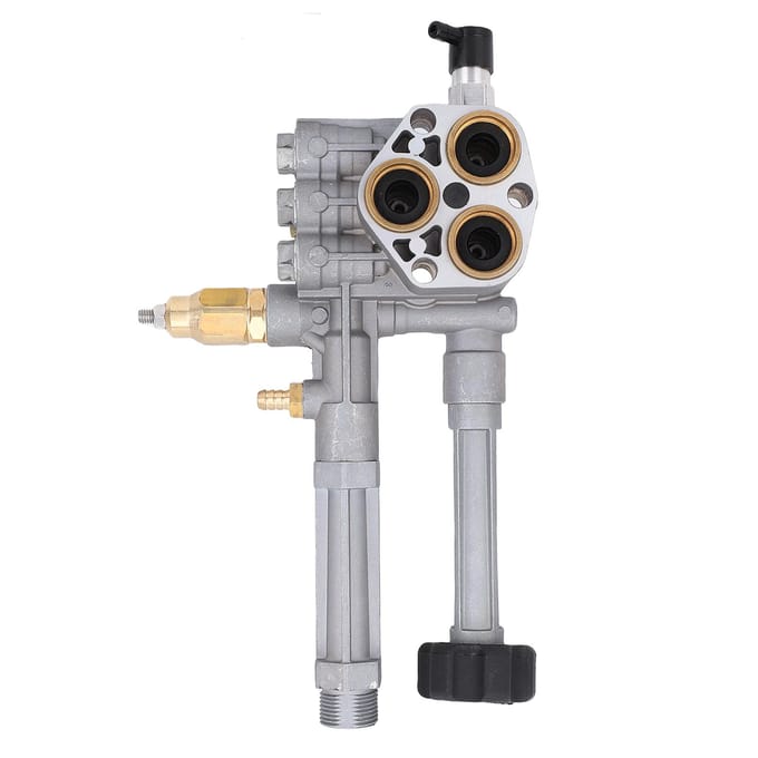 Ensemble Tête de Pompe Laveuse à Pression Alliage d'Aluminium Remplacement pour Pompes AR43361 SRMW2.3G28 SRMW2.4G28 avec Décharge de Pression gray
