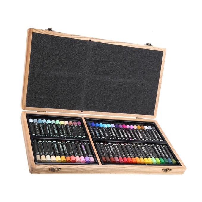 Delgreen 60 Kleuren Zware Oliepastel Olieverfstick Schone Kunst Schilderen Krijtset black