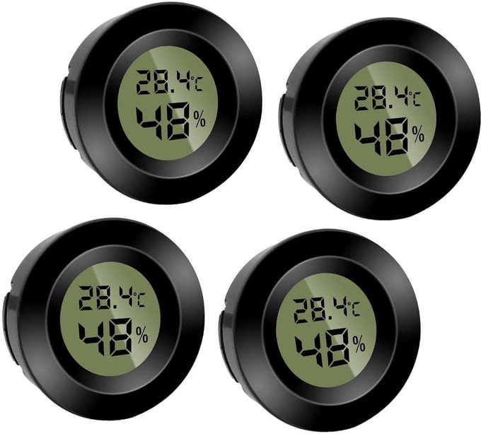 Ronde Digitale Mini Thermometer Hygrometer voor Binnen en Kantoor