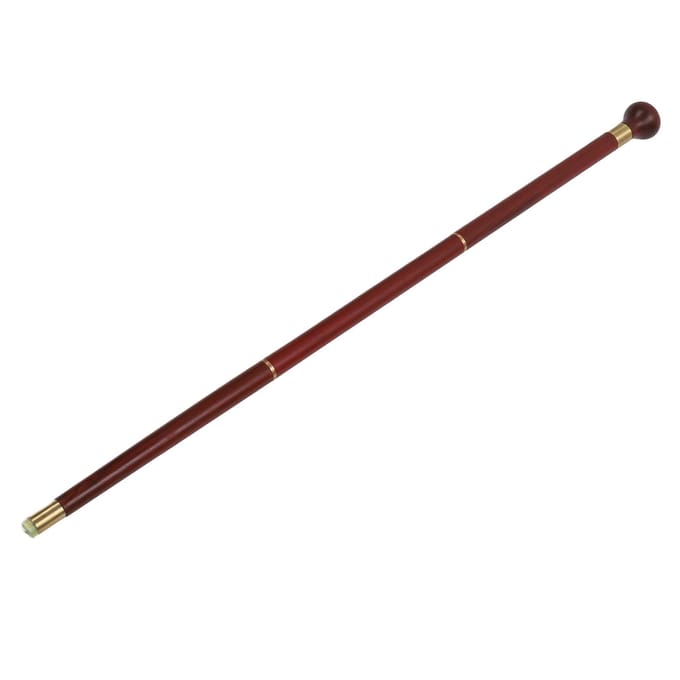 Oude Rozenhout Wandelstok Elegant Ergonomisch Afneembaar Ronde Greep Wandelstok voor brown