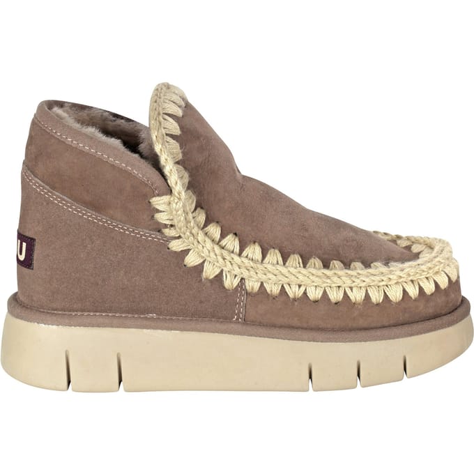 Mou Eskimo Bounce Sneaker Laarzen - Suède - Dames - Taupe - Maat 40