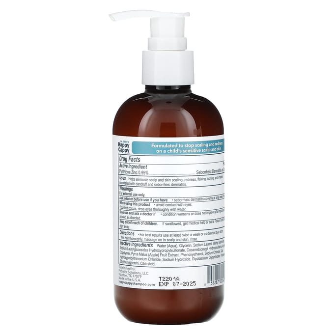 Happy Cappy, Medische Shampoo & Douchegel, Geurvrij, 8 fl oz (237 ml) white