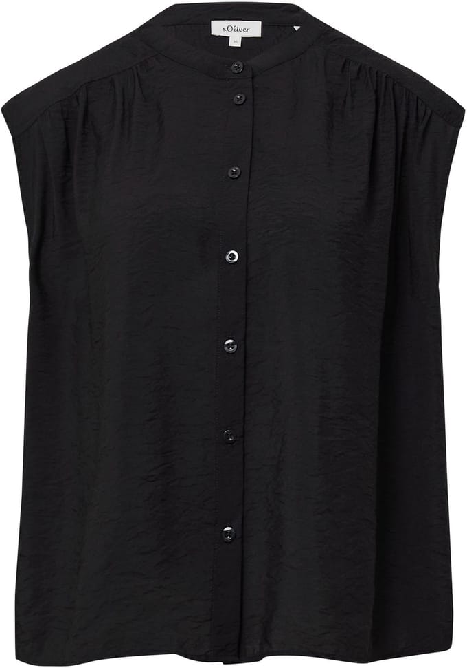 Mouwloze Blouse van Gemengde Viscose Casual Pasvorm Dames s.Oliver