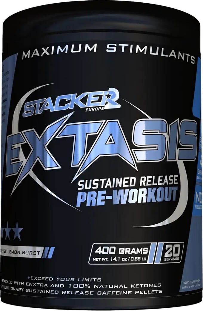 Stacker2 Extasis (20 serv) Orange Lemon Burst - Pre-Workout - Pre-Workout Booster