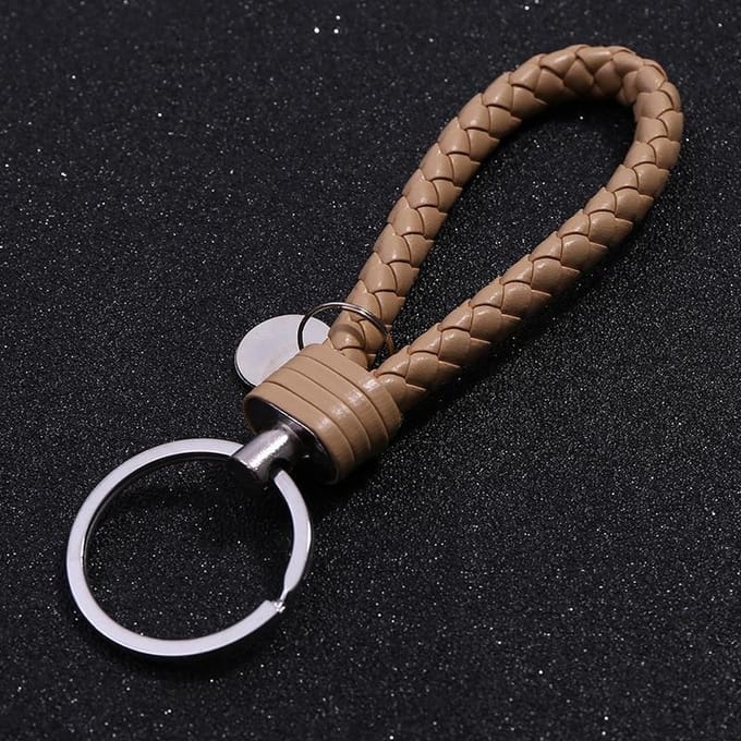 Sleutelhanger Leer - Taupe