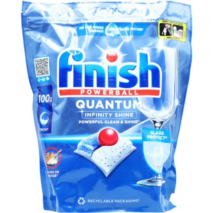 Finish Quantum Infinity Shine Vaatwastabletten - 100 stuks