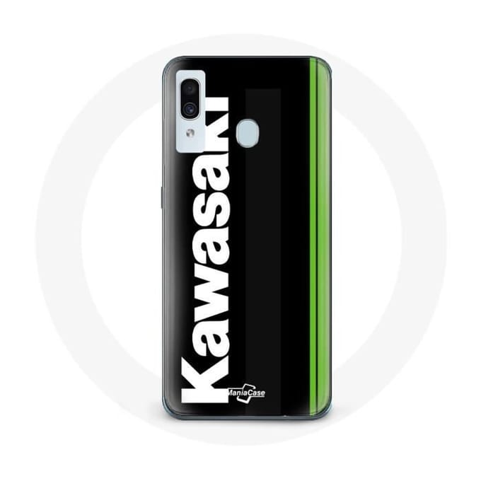 Coque - MANIACASE - Samsung Galaxy A30 - Noir - Souple - Kawasaki Logo