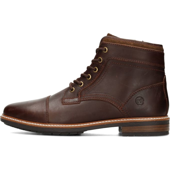 PS Poelman JONI Heren Veterschoenen - Donker Bruin - Maat 42