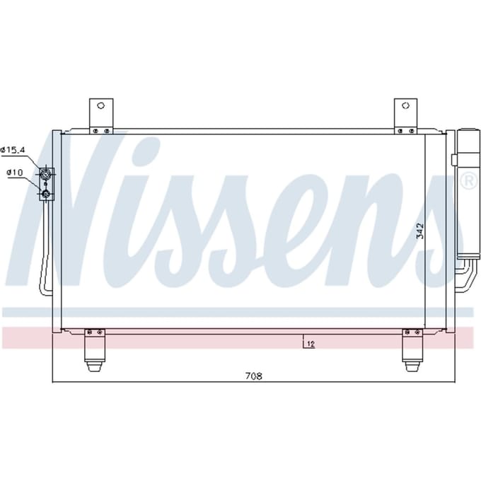 Condensator, airconditioning NISSENS 940435