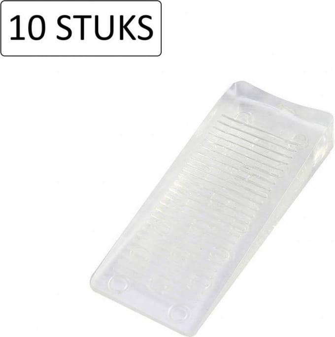 Benson Transparante deurwig - flexibel rubber - 16 mm - set van 10 stuks