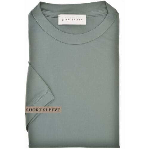 John Miller T-Shirt Casual Crew Neck Solid Color Hyperstretch Midden Grijs / male