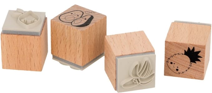 Houten stempels fruit 2 cm - Artemio