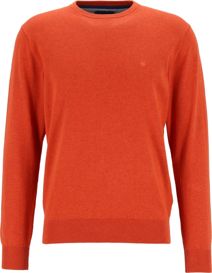 Redmond heren trui katoen - O-hals - oranje