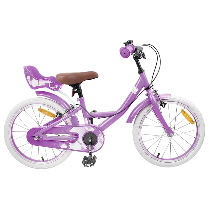 vidaXL - Kinderfiets - 18 - Inch - voor - 5-7 - jaar - oud - Paars