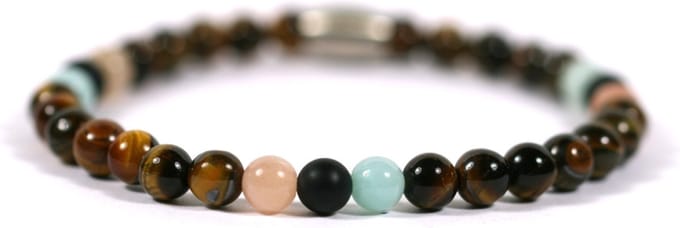 Heren armband edelsteen mix 6mm - Ibizamen 21cm