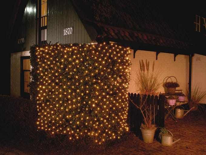 Anna's Collection Kerstverlichting - met timer - 180 LED - warm wit - 150x130cm