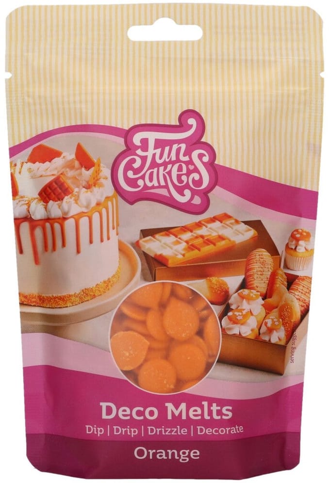 FunCakes Deco Melts Oranje - 250g - Smeltsnoep - Cupcake Decoratie - Lollies - Snoepjes