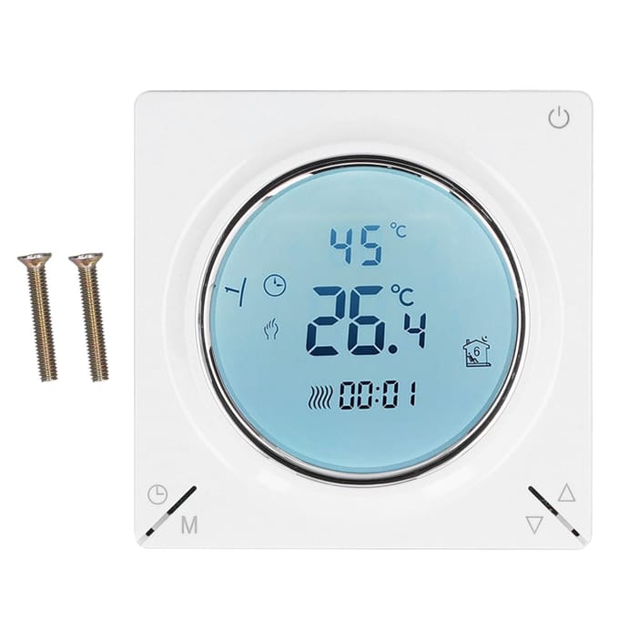 Thermostat Intelligent Lecture Rapide Puce Fiable Forte Anti-Interférence Écran LCD Pratique gray