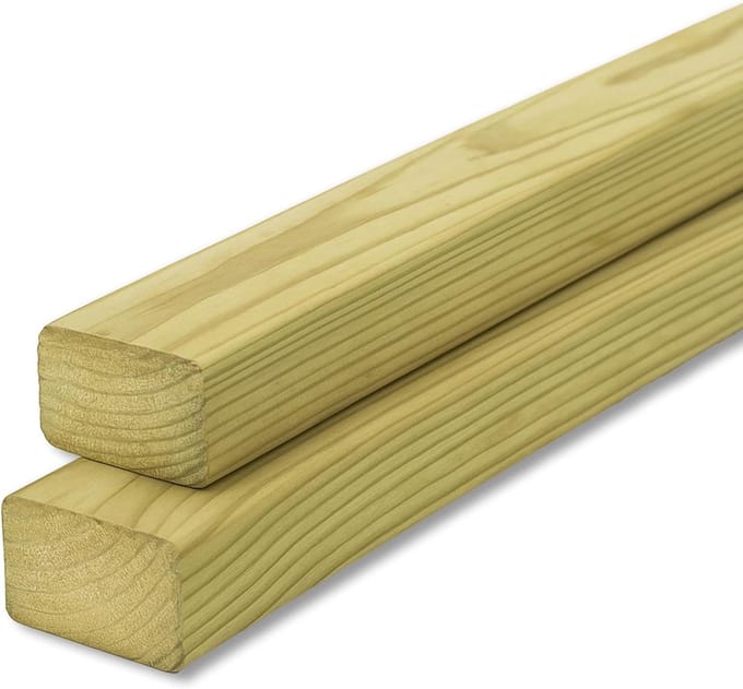 Grenen Latten - Constructiehout Planken - Houtbouw Projecten - Druk Geïmpregneerd - 35x55 mm 80 cm - Groen