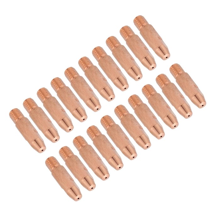 20 Pièces Pointe de Contact en Cuivre M6 pour Torche de Soudage MIG MAG Binzel 24KD 0.8 1.0 1.2mm Type 1